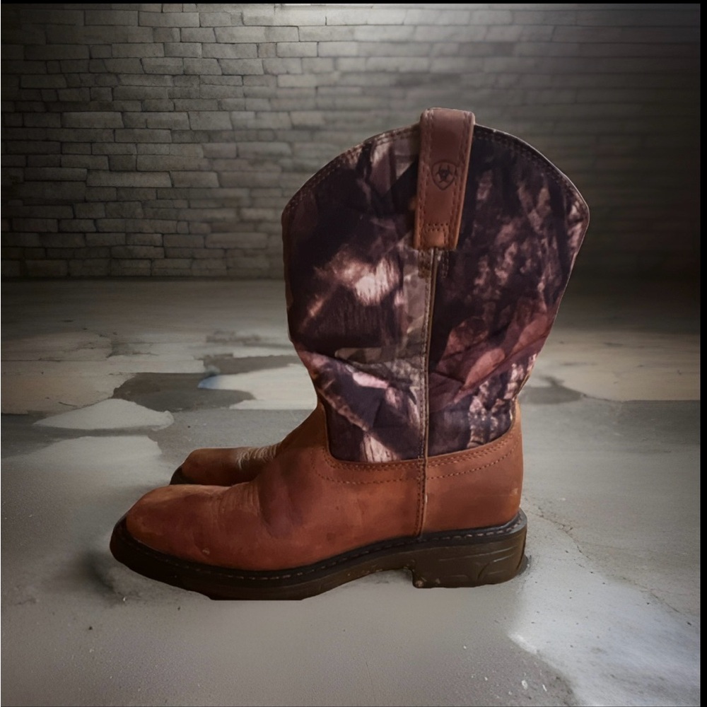 Ariat Western Equestrian Boots 1001934 Brown Camo Leather Upper US 4.5